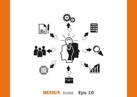 Business strategy icon, business concept icon, vector illustration.のイラスト素材