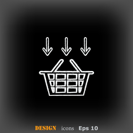 Shopping trolley, cart iconのイラスト素材