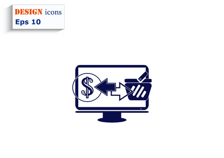 On line sale iconのイラスト素材