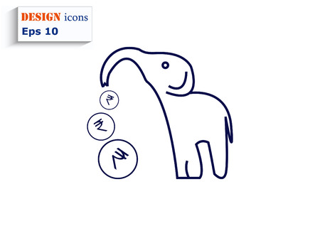 Indian Rupee banking iconのイラスト素材