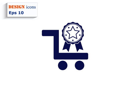 Shopping trolley, cart icon, On line sale iconのイラスト素材