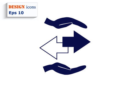 Arrow indicates the direction iconのイラスト素材