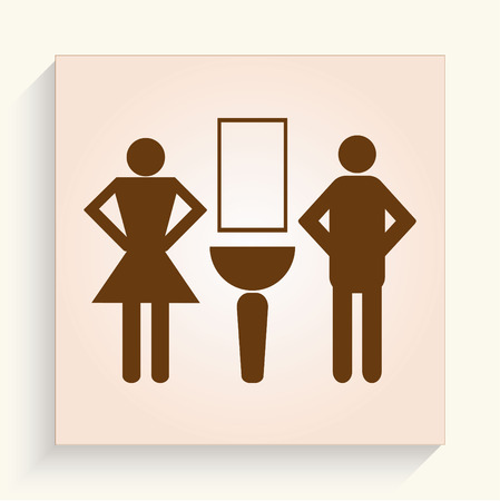Symbols inlet to the toilet  iconのイラスト素材