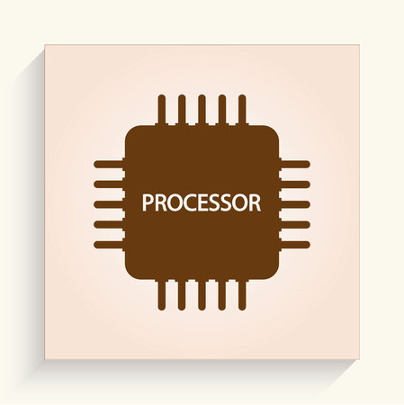 Circuit board, technology icon, vector illustration. Flat design styleのイラスト素材