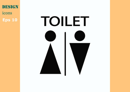 Symbols inlet to the toilet  iconのイラスト素材