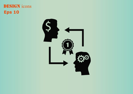 Business strategy icon, business concept icon, vector illustration.のイラスト素材