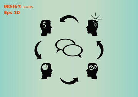 Business strategy icon, business concept icon, vector illustration.のイラスト素材