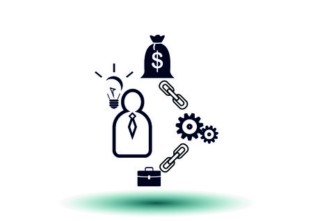 Business strategy icon, business concept icon, vector illustration.のイラスト素材