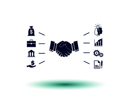 Business strategy icon, business concept icon, vector illustration.のイラスト素材