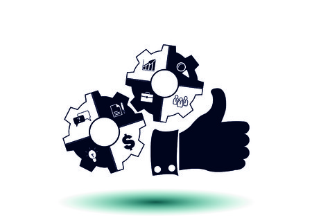 Business strategy icon, business concept icon, vector illustration.のイラスト素材