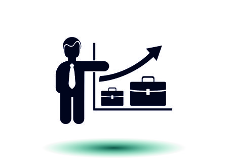 Business strategy icon, business concept icon, vector illustration.のイラスト素材