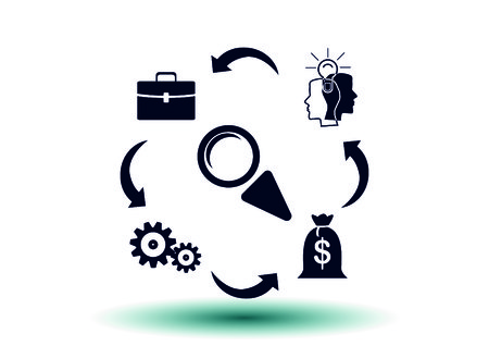 Business strategy icon, business concept icon, vector illustration.のイラスト素材