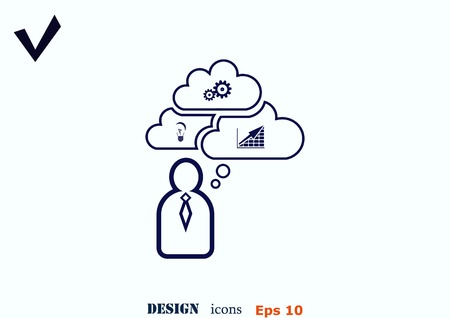 Business strategy icon, business concept icon, vector illustration.のイラスト素材