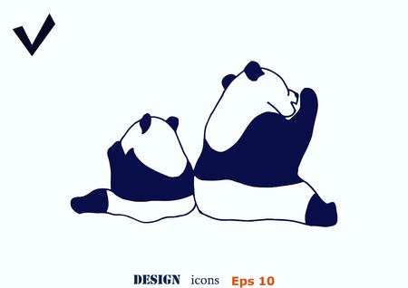 Vector illustration of a panda. The giant panda.のイラスト素材