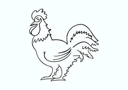 Poultry icon. Vector illustration. Chicken icon. Rooster icon.のイラスト素材
