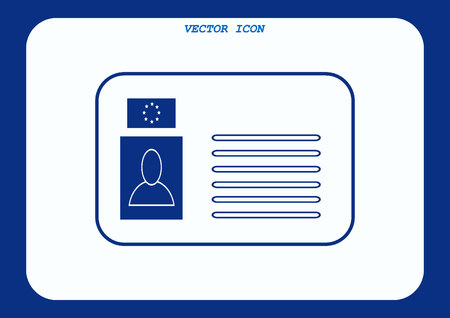 Document determining identity icon.のイラスト素材