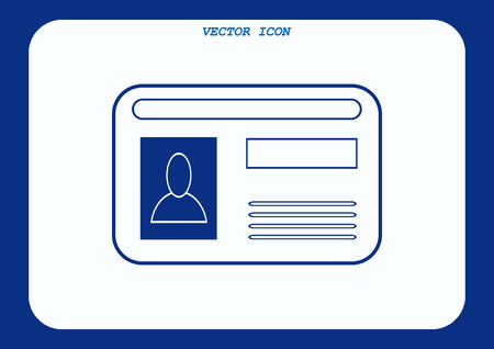 Document determining identity icon.のイラスト素材