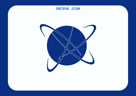 Holding globe, social network iconのイラスト素材