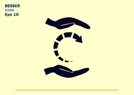 Arrow indicates the direction iconのイラスト素材