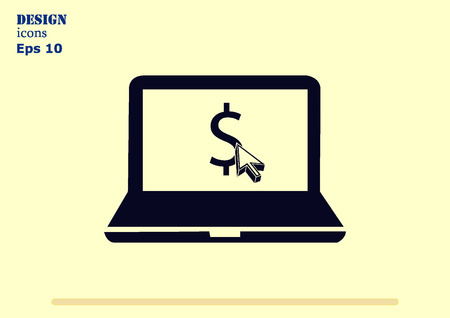 Electronic money iconのイラスト素材