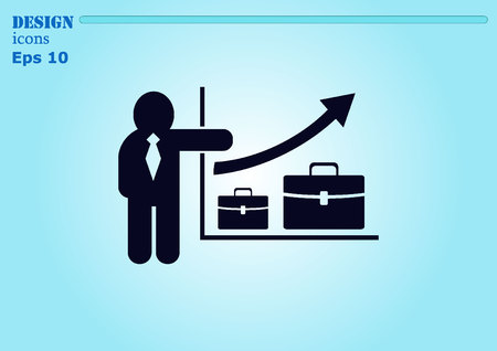 Business strategy icon, business concept icon, vector illustration.のイラスト素材