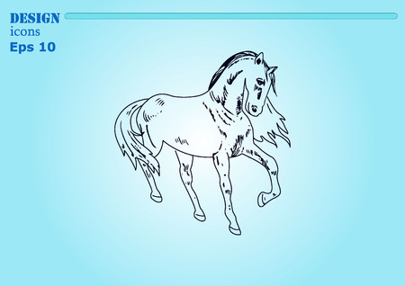 Horse icon. vector illustration.のイラスト素材