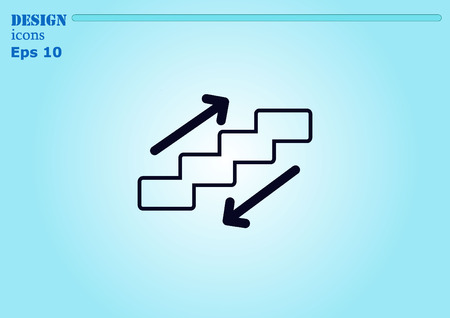 Escalator iconのイラスト素材