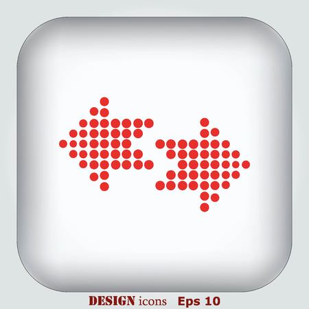 Arrow indicates the direction iconのイラスト素材