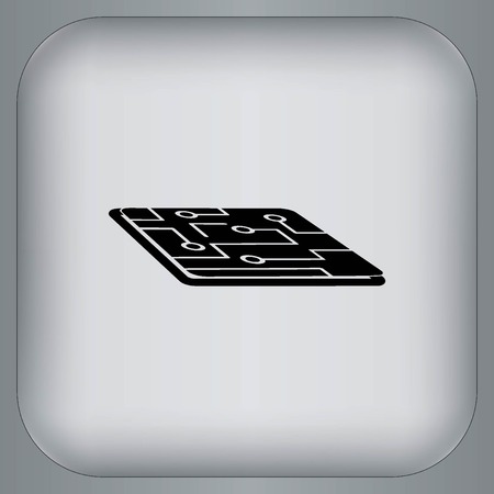 Circuit board, technology icon, vector illustration. Flat design styleのイラスト素材