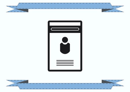 Document determining identity icon.のイラスト素材