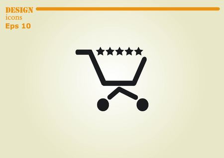 Shopping trolley, cart icon, On line sale iconのイラスト素材