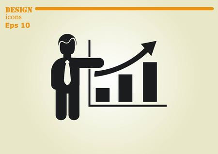 Business strategy icon, business concept icon, vector illustration.のイラスト素材