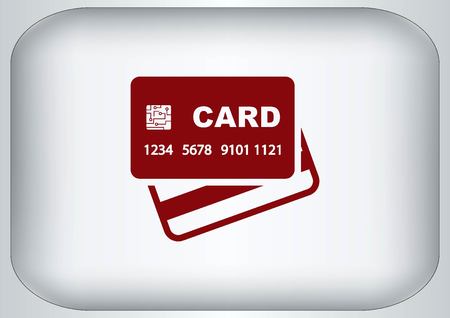 Corporate card icon, credit card icon, vector illustration. Flat design styleのイラスト素材