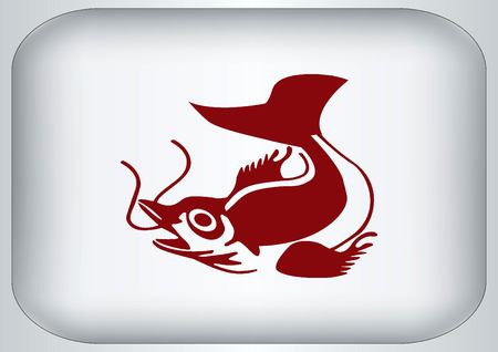 Fish icon. Vector illustration.のイラスト素材