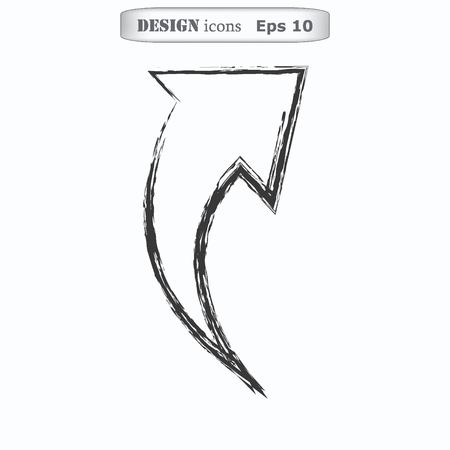 Arrow indicates the direction iconのイラスト素材