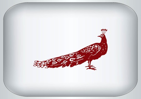Bird icon. Peacock vector illustration.のイラスト素材