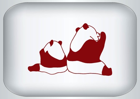 Vector illustration of a panda.のイラスト素材