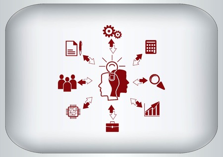 Business strategy icon, business concept icon, vector illustration.のイラスト素材