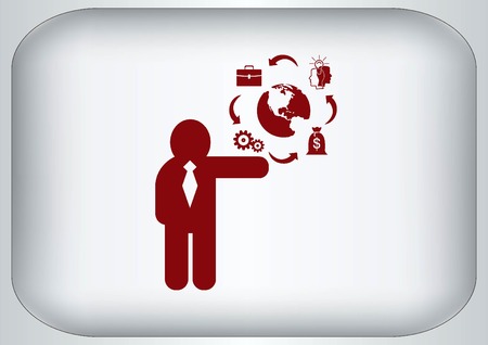 Business strategy icon, business concept icon, vector illustration.のイラスト素材