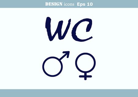 Symbols inlet to the toilet  iconのイラスト素材