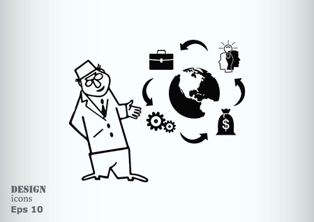 Business strategy icon, business concept icon, vector illustration.のイラスト素材