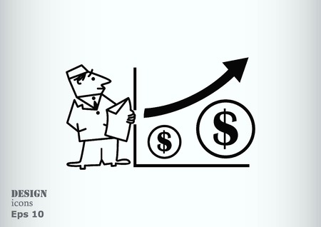 Business strategy icon, business concept icon, vector illustration.のイラスト素材