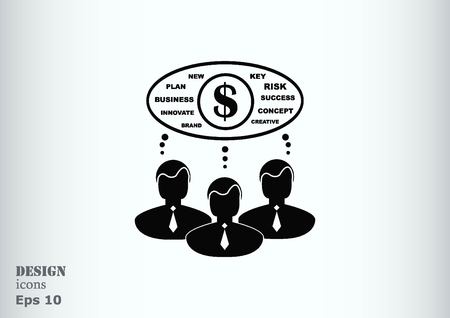Business strategy icon, business concept icon, vector illustration.のイラスト素材