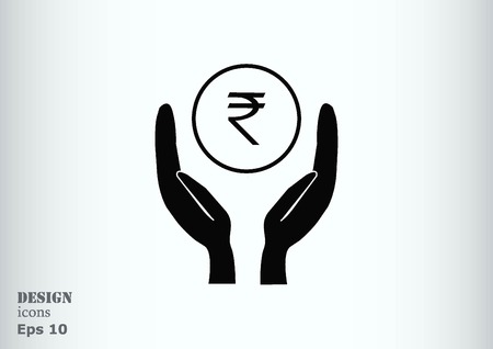 Indian Rupee banking iconのイラスト素材