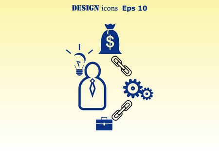 Business strategy icon, business concept icon, vector illustration.のイラスト素材