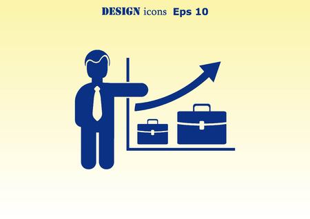 Business strategy icon, business concept icon, vector illustration.のイラスト素材