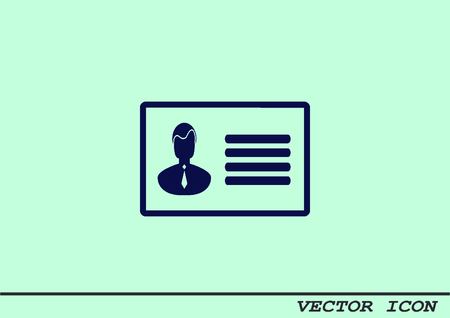 Document determining identity icon.のイラスト素材