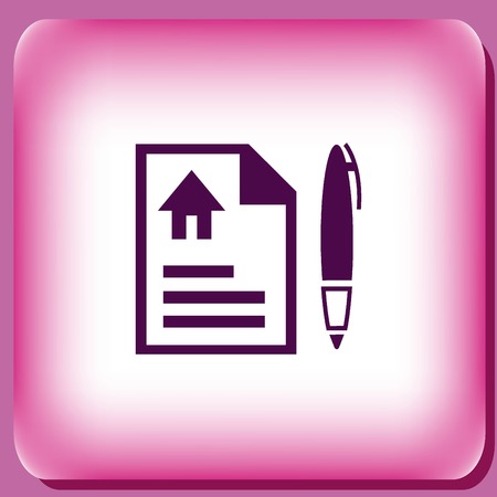 Document determining identity icon.のイラスト素材