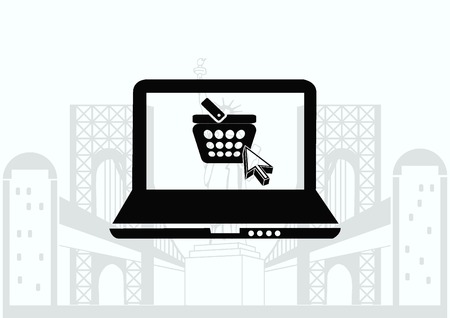 On line sale iconのイラスト素材