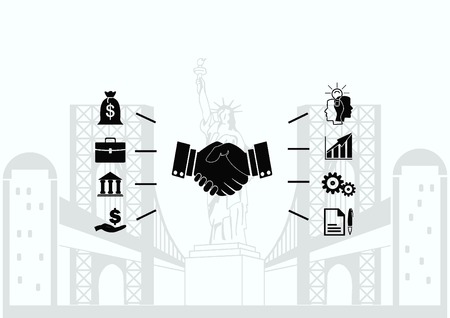 Business strategy icon, business concept icon, vector illustration.のイラスト素材